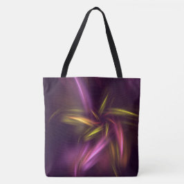Lila Shades Abstrakt Blume Fantasie Tasche