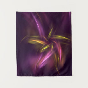 Lila Shades Abstrakt Blume Fantasie Wandteppich