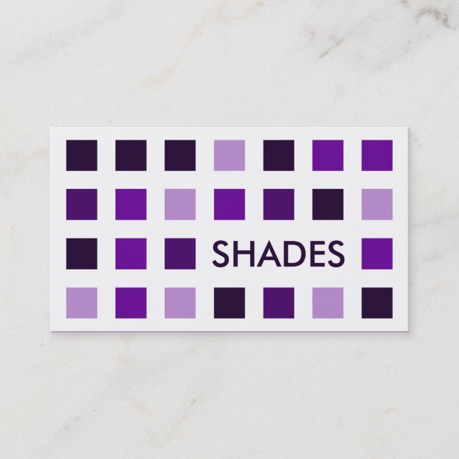 LILA SHADES (Mod-Quadrate) Visitenkarte (Vorderseite)