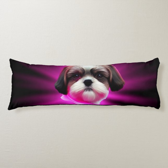 Lila Shih Tzu Seitenschläferkissen (Vorderseite)