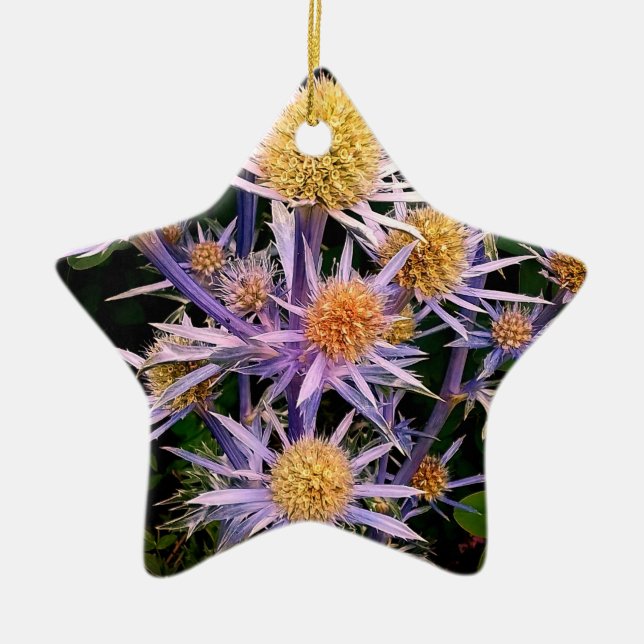 Lila Siebe Keramik Ornament (Vorne)