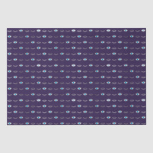 Lila & silber Blue Evil Eye Lashes Nazar Mati Seidenpapier