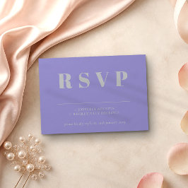 Lila Silber Hochzeitsantwort RSVP Karte