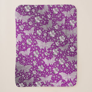 lila, silber, Schmetterlinge, Blume, blumig, paten Sherpadecke