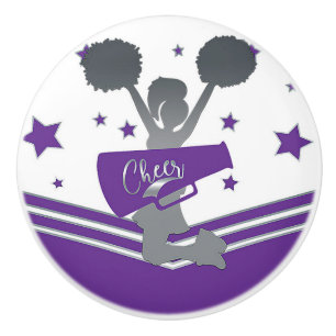 Lila Silberstars Cheer Cheer-Leader Girls Keramikknauf