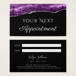 Lila Silver Agate auf der Black Appointing Card