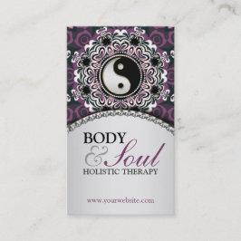 Lila Silver Funky New Age Holistic Business Card Visitenkarte
