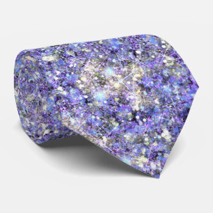 Lila Silver Glitz Blue Gray Mermaid Glitzer Krawatte