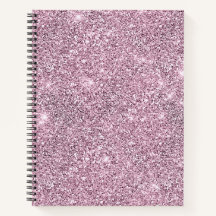 Lila Silver Glitzer Glam Luxus Notebook