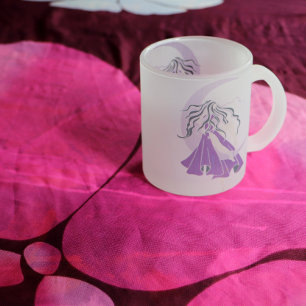 Lila Silver Moon Goddess Mattglastasse
