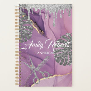 Lila Silver Sparkling Salon Planner Planer