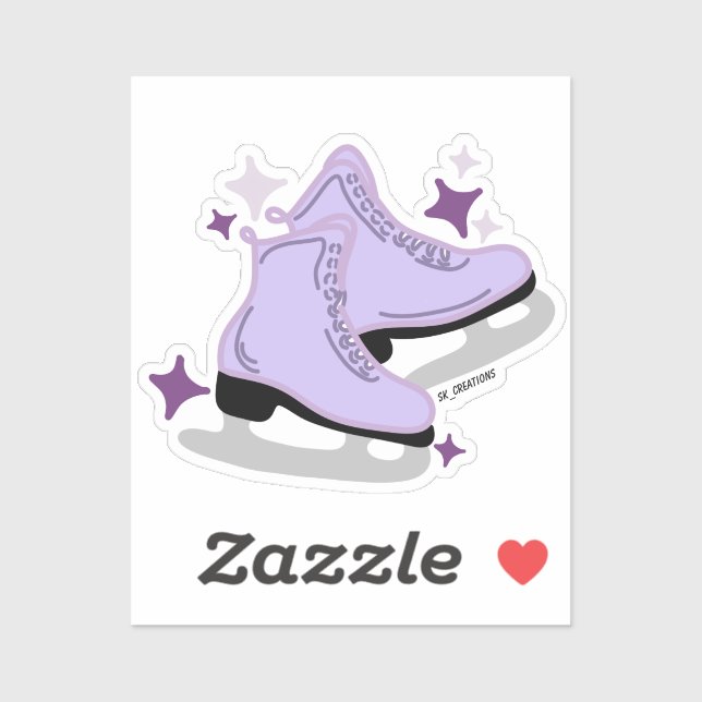 Lila Skate Aufkleber (Blatt)
