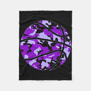 Lila Sketch Camouflage - Lila Camouflage Sketch Fleecedecke