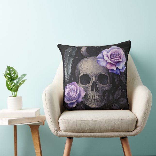 LILA SKULL COOLER KISSEN (Stuhl )