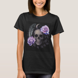 LILA SKULL-T - Shirt