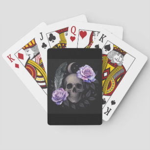 LILA SKULL-T - Shirt Spielkarten