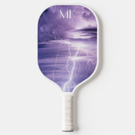 Lila Sky-Blitze schlagen Mit Monogramm Pickleball Schläger