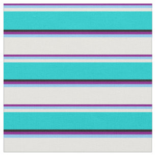 Lila, Sky Blue, Minze Cream, Türkis und Schwarz Stoff