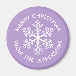Lila Snowflake Magnet