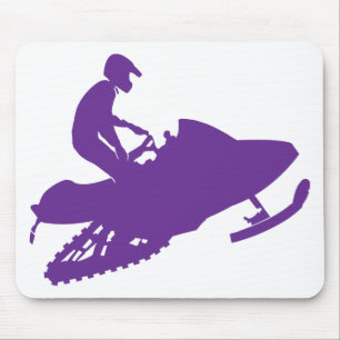 Lila-Snowmobiler Mousepad
