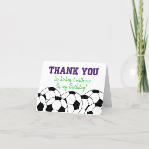 Lila Soccer Dankeschön-Karte Dankeskarte