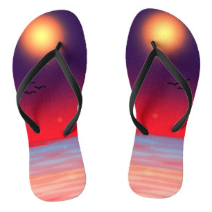 Lila Sommer Beach Blazing Sun Flip Flops