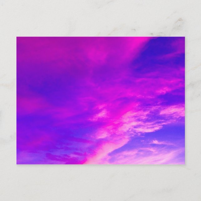 Lila Sommerhimmel Postkarte (Vorderseite)