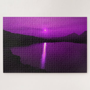 Lila Sonnenaufgang beim BIP-Puzzle