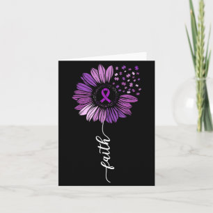 Lila Sonnenblumenband Männer und Frauen Alzheimer Karte