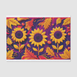 Lila Sonnenblumentrio, Folkloregie-Blume für den F Seidenpapier