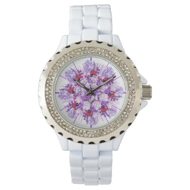 Lila Sonnencreme Armbanduhr (Vorderseite)