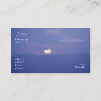 Lila Sonnenuntergang-Geschäft/Visitenkarte Visitenkarte