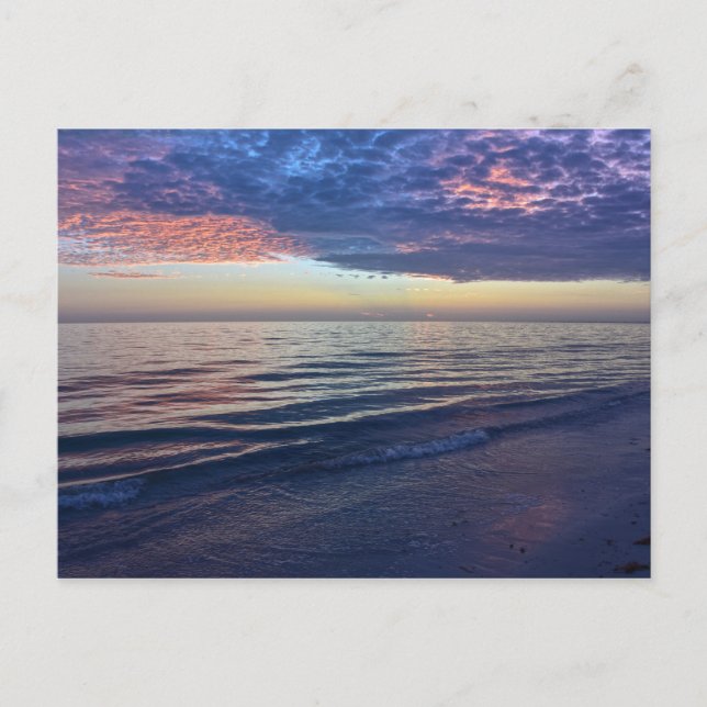 Lila Sonnenuntergang in Florida Postkarte (Vorderseite)