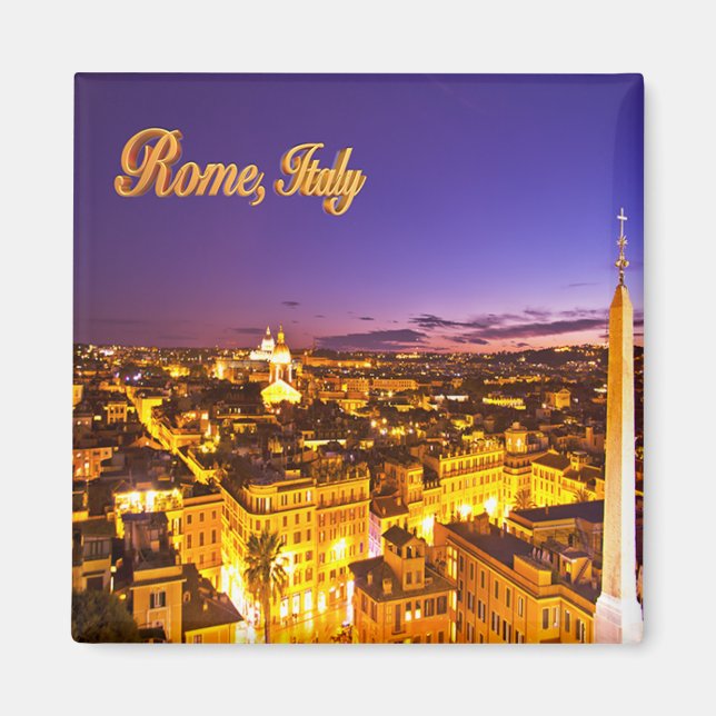 Lila Sonnenuntergang in Rom, Italien-Magnet Magnet (Vorne)