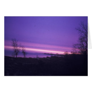 Lila Sonnenuntergang über dem Lake Michigan