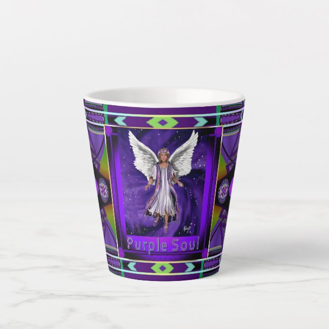 Lila Soul Latte Tasse (Vorderseite)
