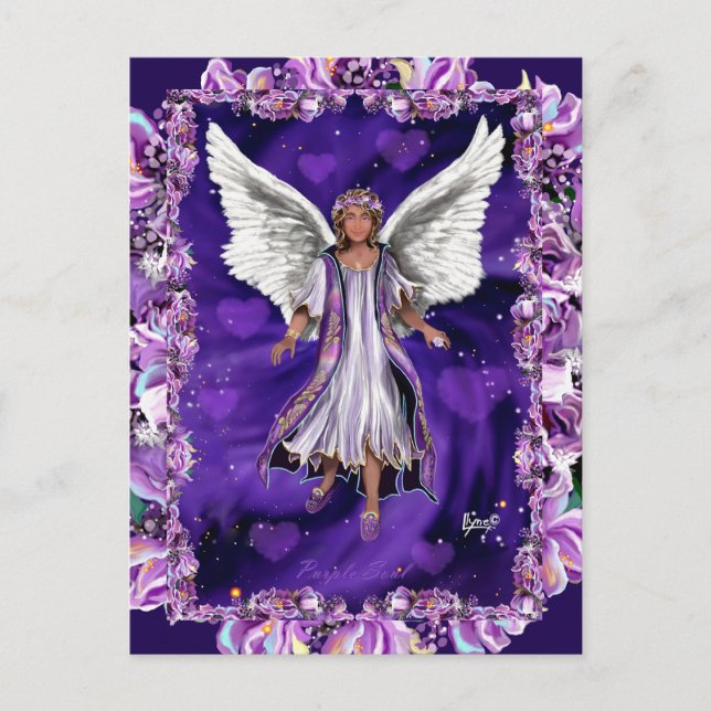 Lila Soul Postkarte (Vorderseite)
