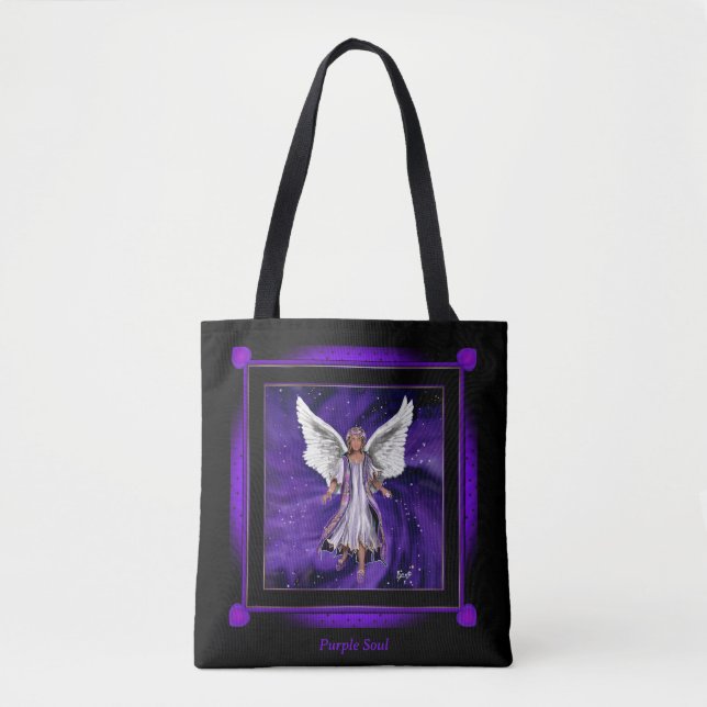 Lila Soul Totbeutel Tasche (Vorderseite)