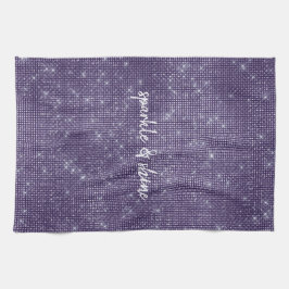 Lila Sparkle Geschirrtuch