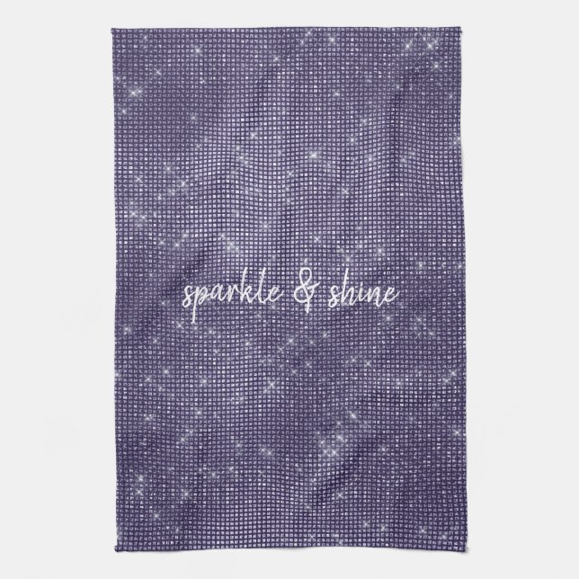 Lila Sparkle Geschirrtuch (Vertikal)