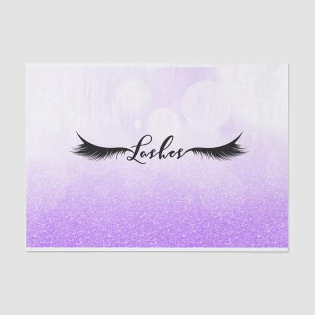 Lila Sparkle Glitzer Beauty Eyelashes Lashes Seidenpapier (Vorderseite)
