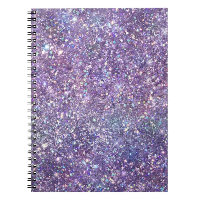 Lila Sparkle-Glitzer Notizblock (Vorderseite)