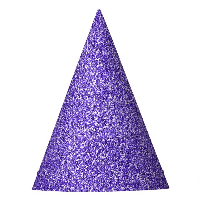 Lila Sparkle-Glitzer     Partyhütchen (Vorderseite)