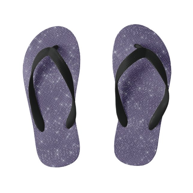Lila Sparkle Kinderbadesandalen (Fußbett)