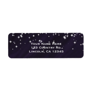 Lila & Sparkle Stars Elegante Glamour Einladung