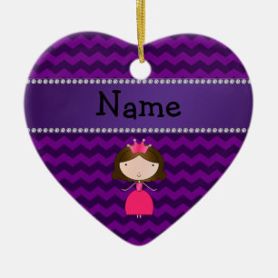 Lila Sparren personalisierter rosa Keramik Ornament