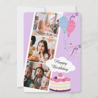 Lila Spaß mit eigener Marke zum Geburtstag Einladung