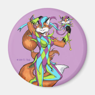 Lila Spaßvogel-Magnet Magnet