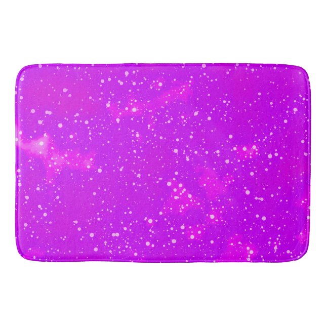 Lila Speckle Wasserfarbenfarben Badematte (Vorderseite)