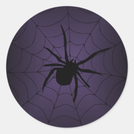 Lila Spider Web Halloween Stickers